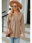 Women Decorative Button Drawstring Long Sleeve Hoodie nicholesgifts