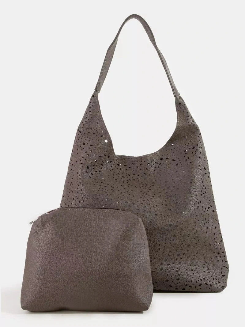 Fame Intricate Cutout Motif Leather Shoulder Bag nicholesgifts