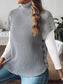 Turtleneck Side Decor Button Sweater Vest nicholesgifts