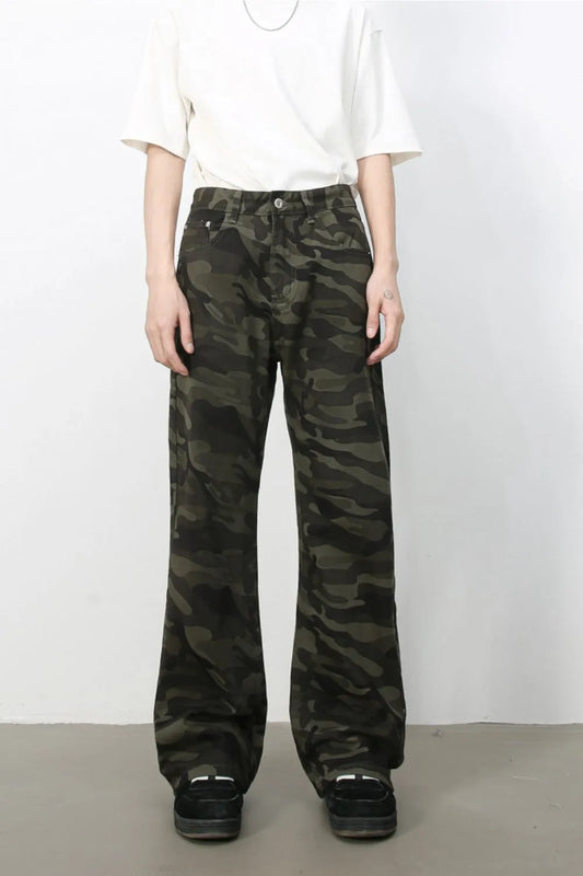 Men's Camouflage Jeans with Pockets Trendsi