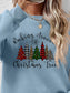 Christmas Tree Graphic Round Neck Sweatshirt nicholesgifts