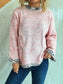 Women Contrast Trim Detail Round Neck Sweater nicholesgifts