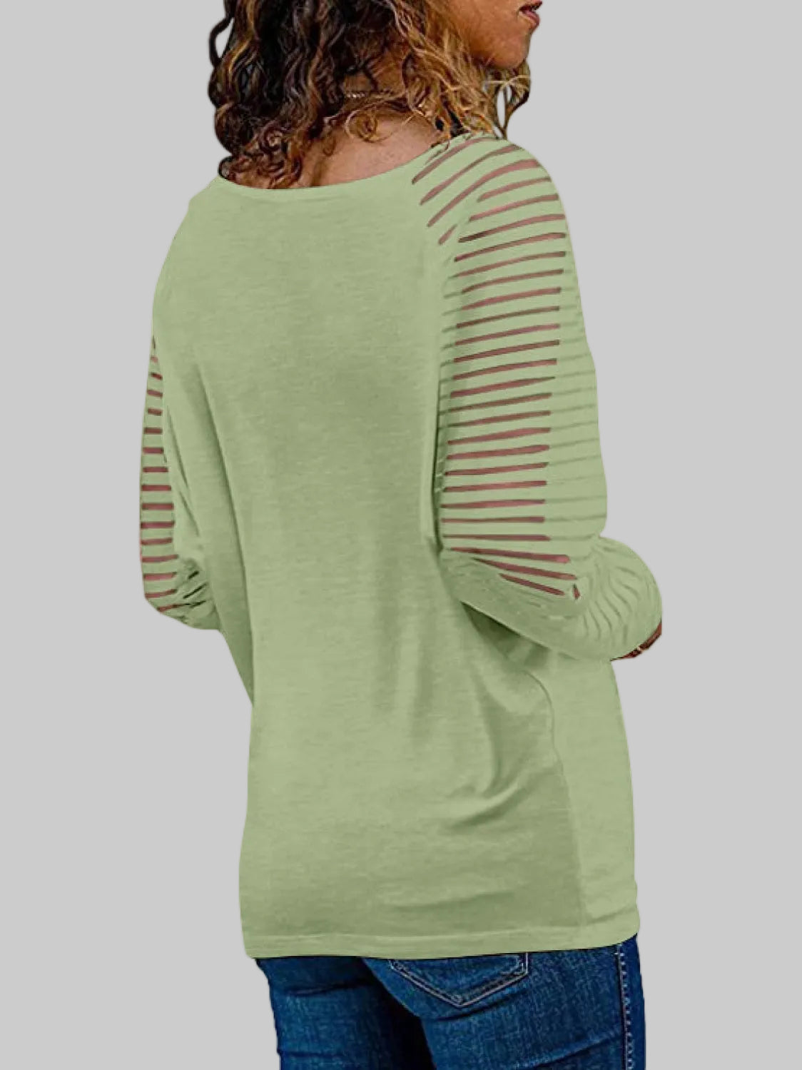 V-Neck Long Raglan Sleeve Top nicholesgifts