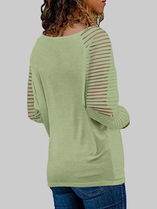 V-Neck Long Raglan Sleeve Top NicholesGifts