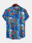 Men's Full Size Printed Short Sleeve Casual Shirt Plus Size nicholesgifts