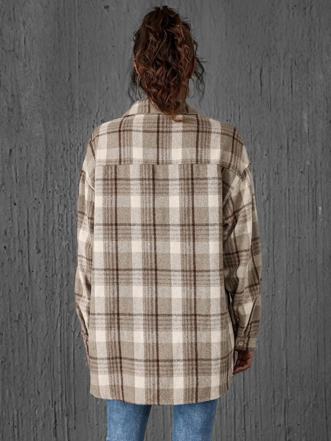 Plaid Button-Up Long Sleeve Shirt NicholesGifts