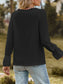 Lace Trim V-Neck Blouse with Flounce Sleeves nicholesgifts