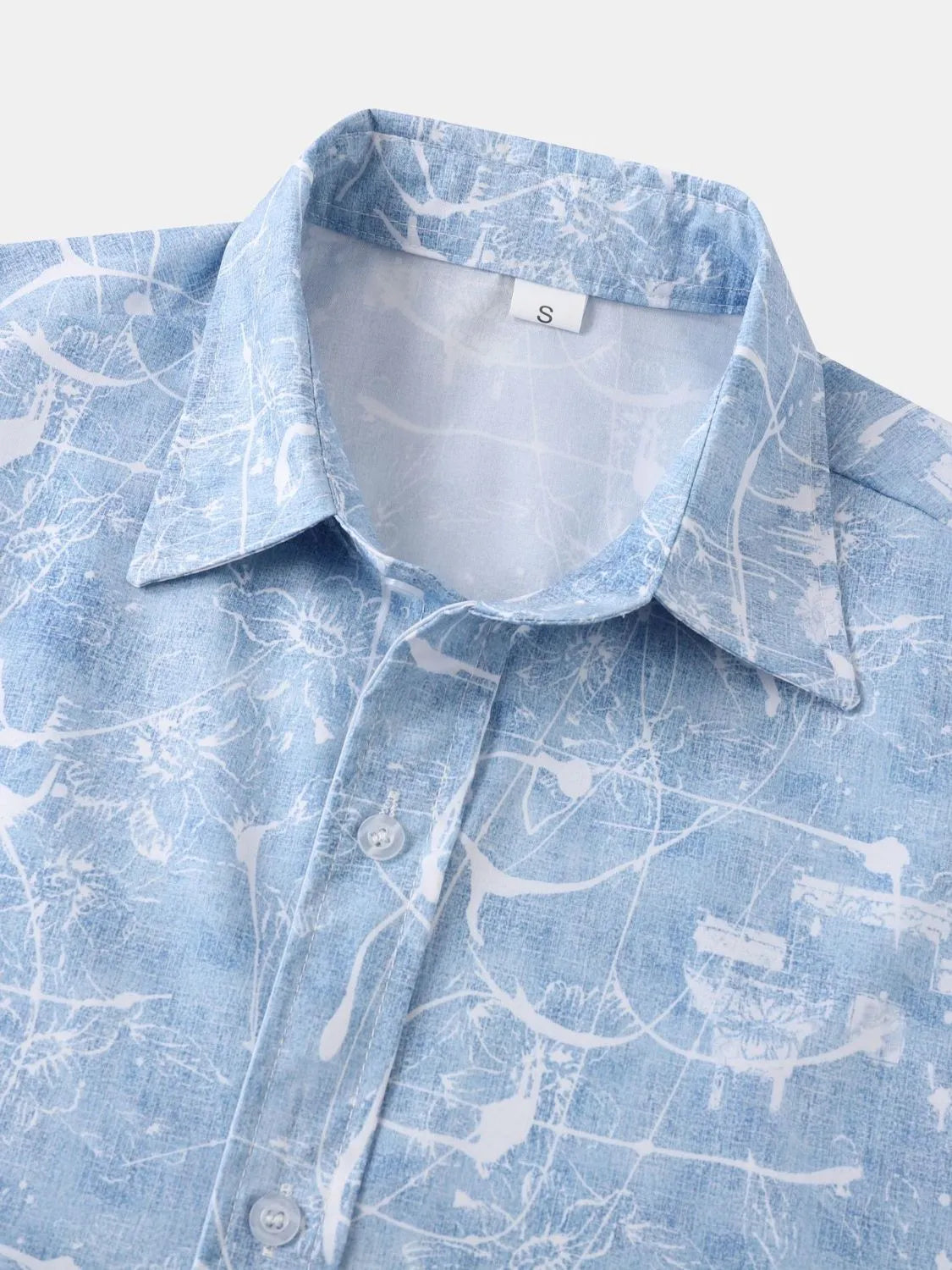 Men's Printed Short Sleeve Button Down Shirt NicholesGifts