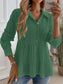 Women Striped Button-Down Tiered Shirt nicholesgifts