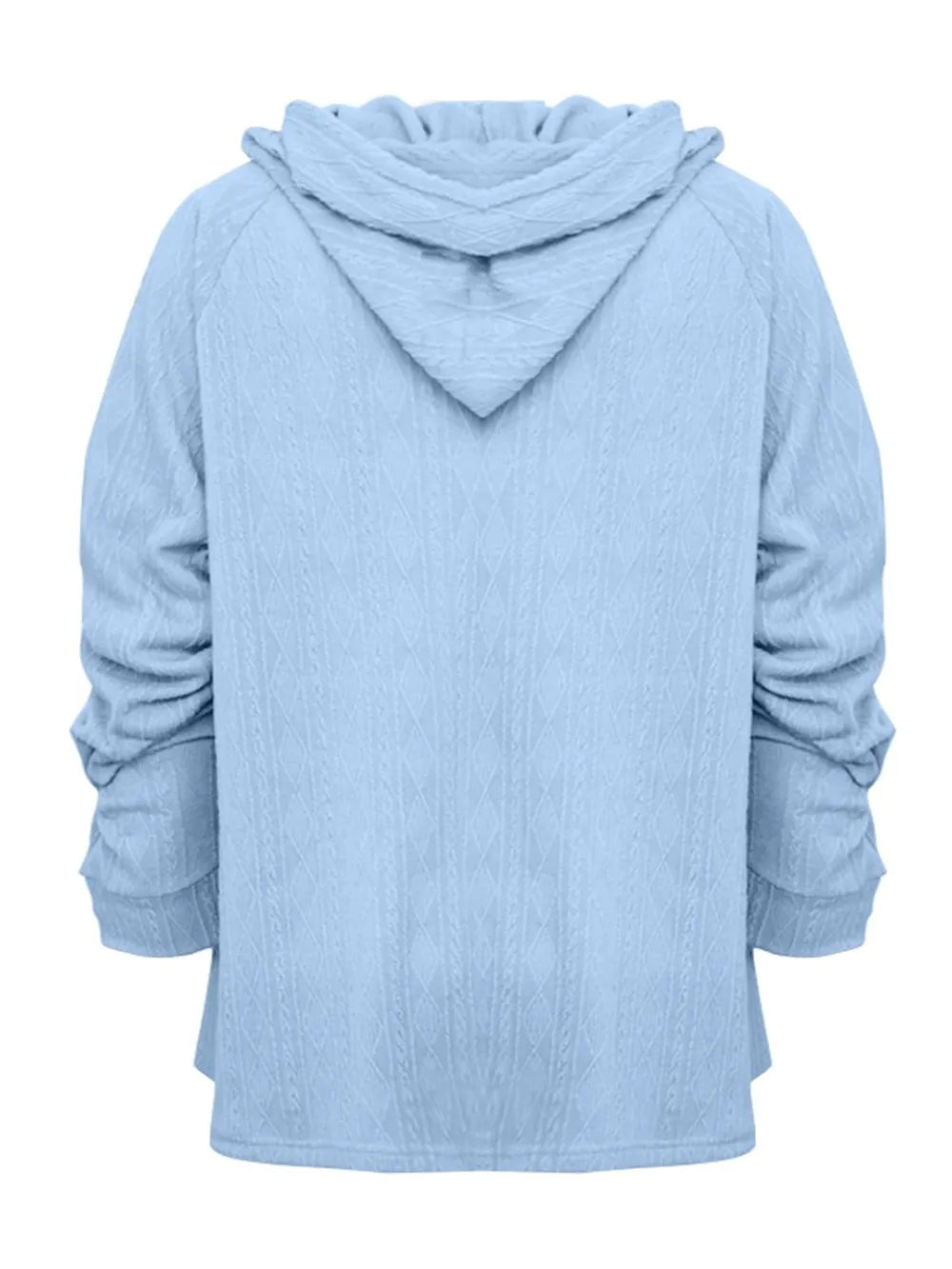 Full Size Drawstring Long Sleeve Hoodie Trendsi