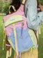 Lightweight Color Block Backpack Bag nicholesgifts