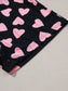Heart Print Long Sleeve Top and Shorts Lounge Set nicholesgifts