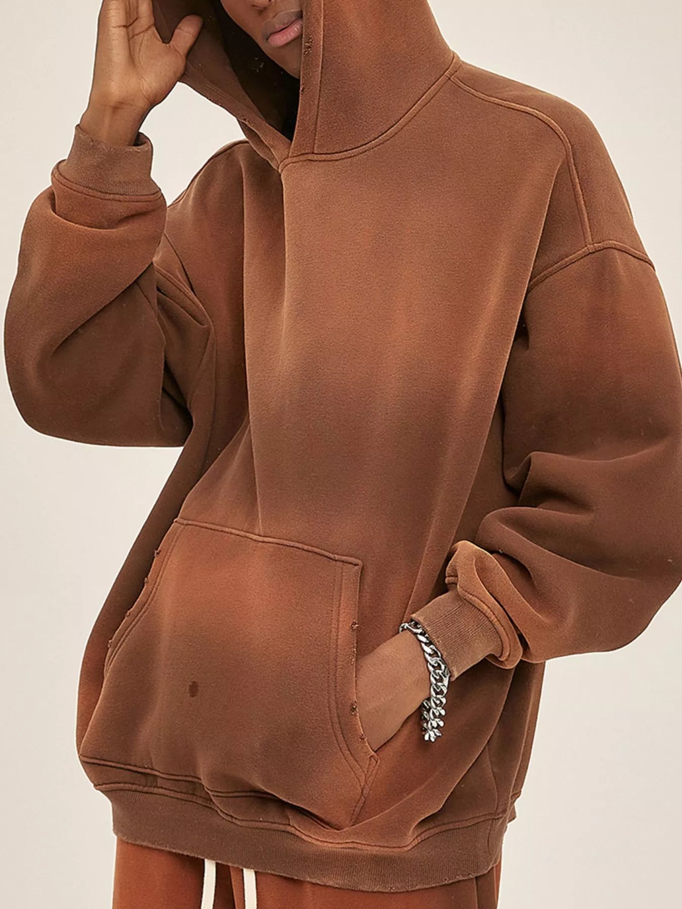 Men's Dropped Shoulder Long Sleeve Hoodie NicholesGifts