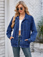 Pocketd Button Up Detachable Hooded Denim Jacket nicholesgifts