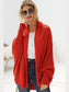 Dolman Sleeve Open Front Ribbed Trim Longline Cardigan nicholesgifts