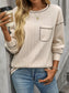 Casual Pocket Detail Long Sleeve T-Shirt nicholesgifts