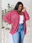 Women Basic Bae Full Size Ribbed Cocoon Cardigan nicholesgifts