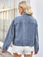 Studded Long Sleeve Denim Jacket nicholesgifts
