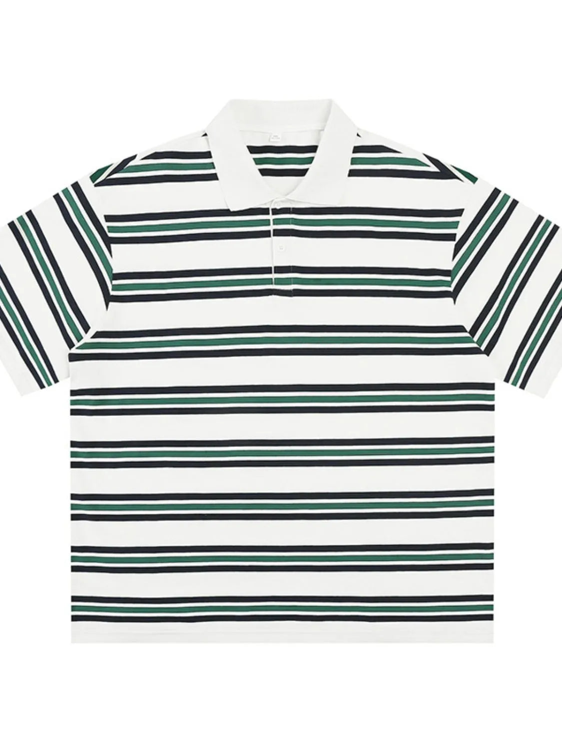 Men's Striped Collared Neck Half Sleeve Polo Trendsi