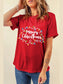 MERRY CHRISTMAS Round Neck Short Sleeve T-Shirt nicholesgifts