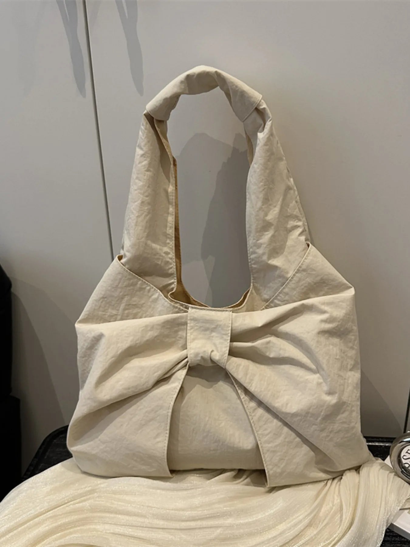 Ruched Bow Shoulder Bag Trendsi