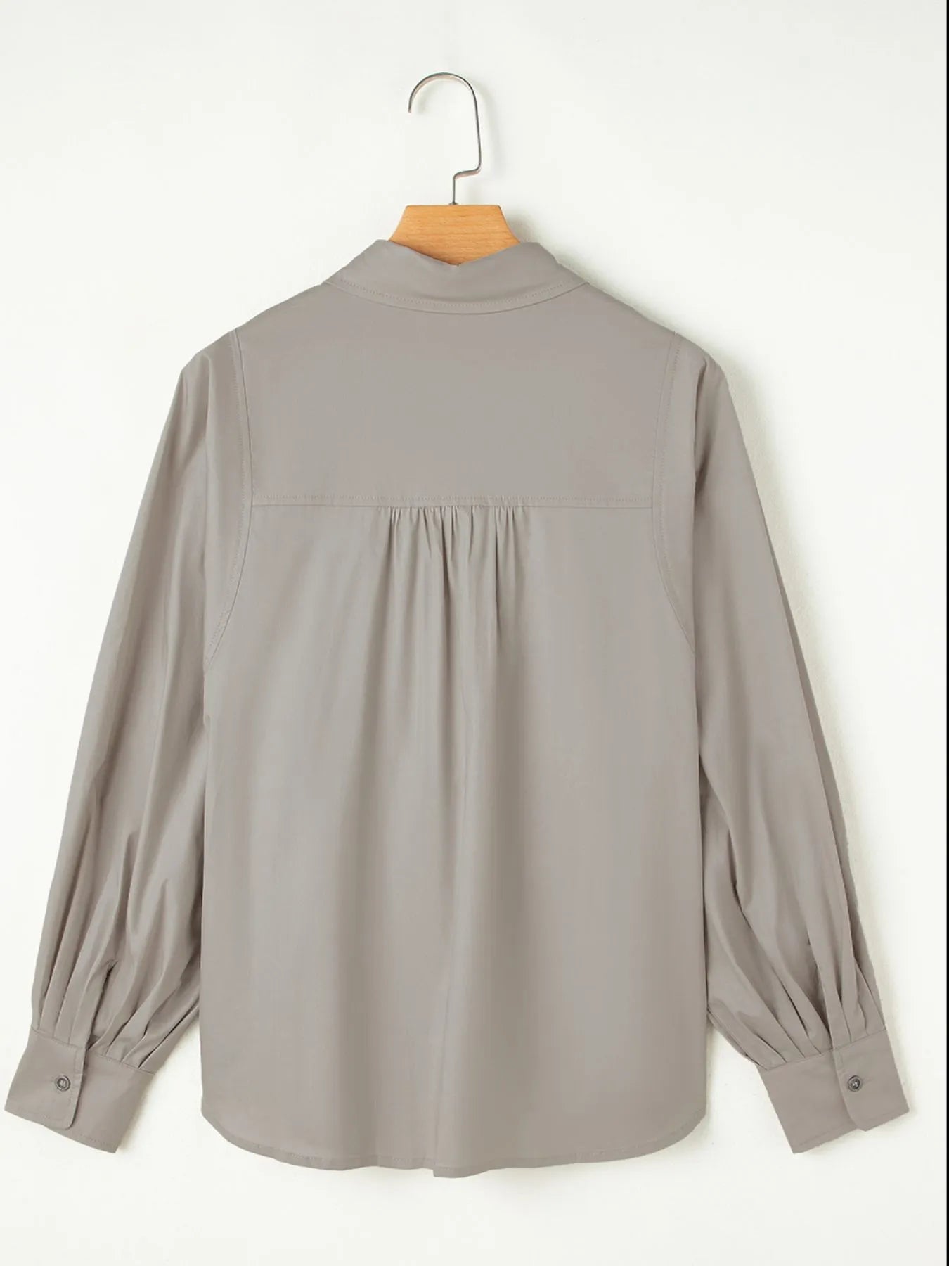 Button Up Lantern Sleeve Shirt NicholesGifts