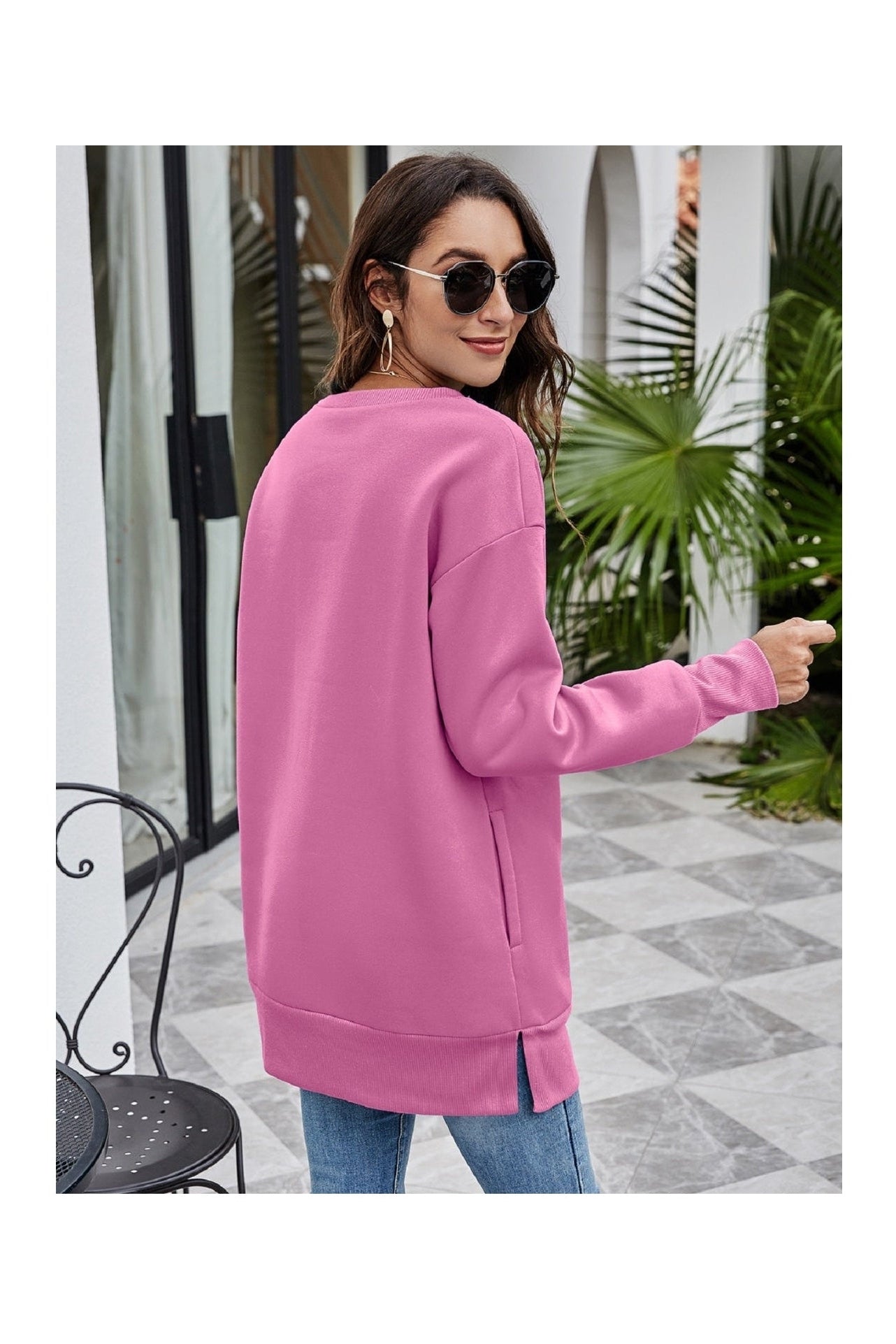 DON'T STOP BELIEVING Graphic Drop Shoulder Sweatshirt NicholesGifts