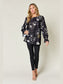 Women Double Take Full Size Printed Flounce Sleeve Blouse NicholesGifts