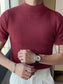 Men's Full Size Mock Neck Short Sleeve T-Shirt Plus Size nicholesgifts