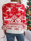 Christmas Element Round Neck Long Sleeve Sweater nicholesgifts