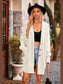 Women Collared Neck Button-Up Cardigan with Pockets nicholesgifts