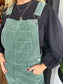 Distressed Wide Leg Corduroy Overalls nicholesgifts