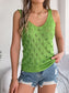 Openwork Wide Strap Knit Vest nicholesgifts
