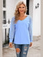 V-Neck Long Raglan Sleeve Top nicholesgifts