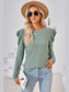 Women Round Neck Puff Long Sleeve Blouse nicholesgifts