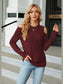 Dropped Shoulder Long Sleeve Blouse nicholesgifts