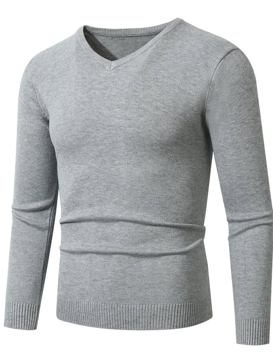 Men's Plus Size Ribbed Hem Long Sleeve Sweater NicholesGifts
