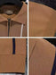 Men's Full Size Striped Zip Collar Short Sleeve Knit Polo Shirt Plus Size nicholesgifts