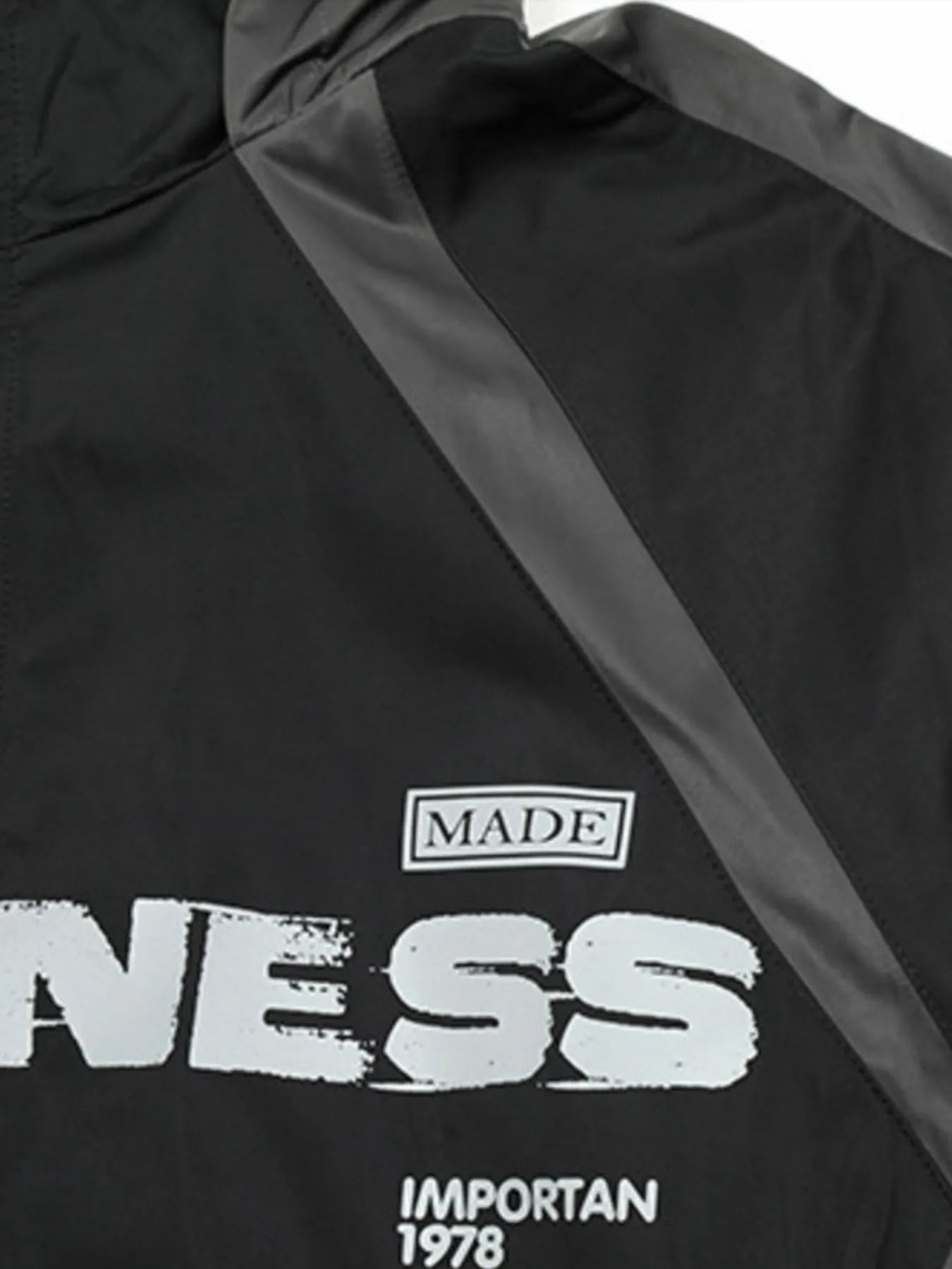 Men's Letter Zip Up Hooded Windbreaker Jacket Trendsi