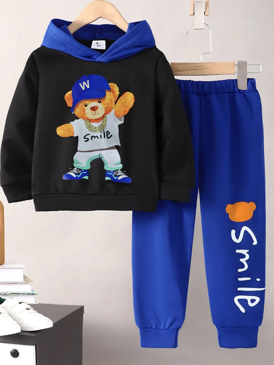 Children's Cartoon Graphic Hoodie and Pants Set NicholesGifts