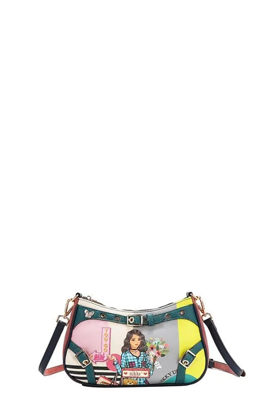 Nicole Lee USA Crescent Shaped Crossbody Bag Trendsi