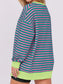 Women Notched Long Sleeve Oversized Sweatshirt nicholesgifts