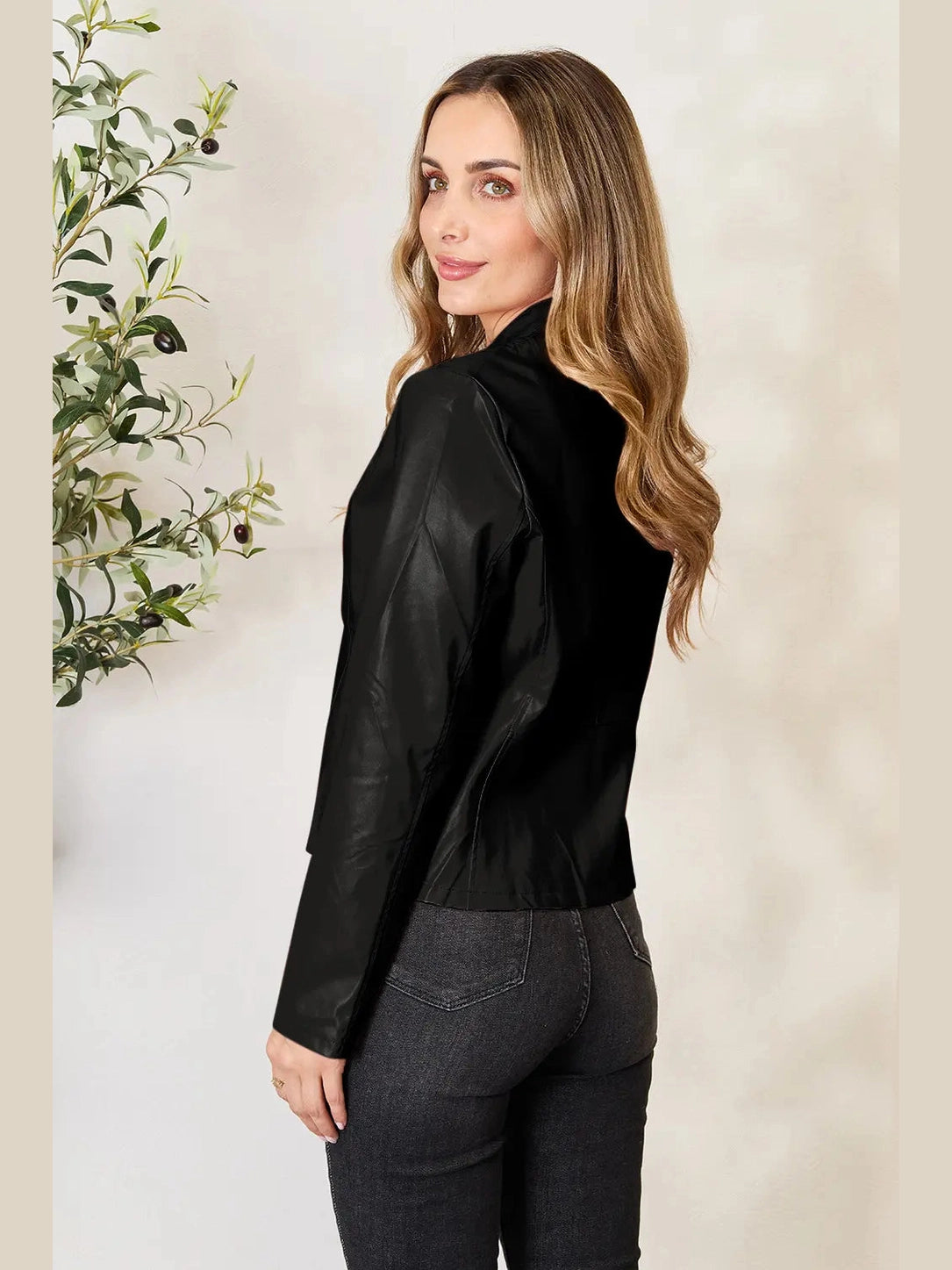 Mock Neck Zip Up Jacket nicholesgifts