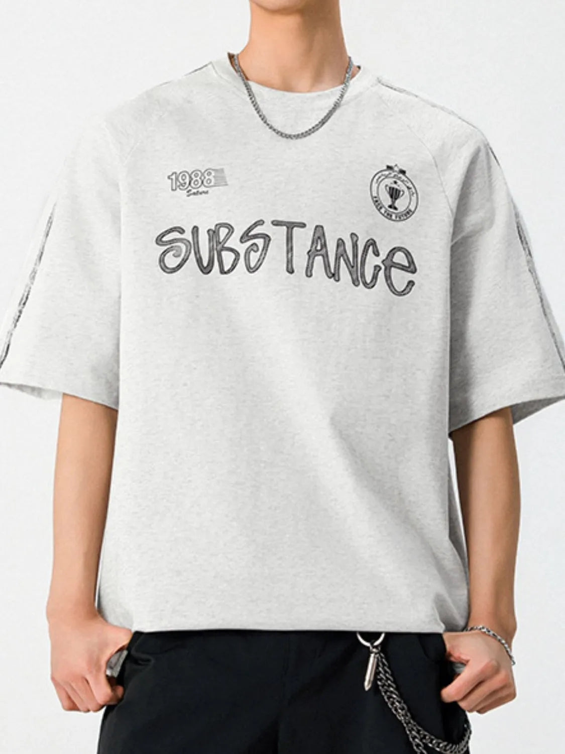 Men's Letter Round Neck Half Sleeve T-Shirt NicholesGifts