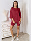 NicholesGifts Women Basic Bae Full Size Soft Rayon Three-Quarter Sleeve Top and Shorts Set nicholesgifts