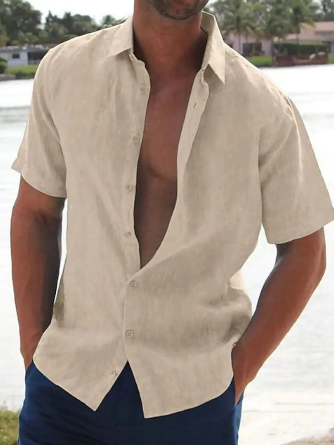 Men's Full Size Button Up Short Sleeve Shirt Plus Size NicholesGifts