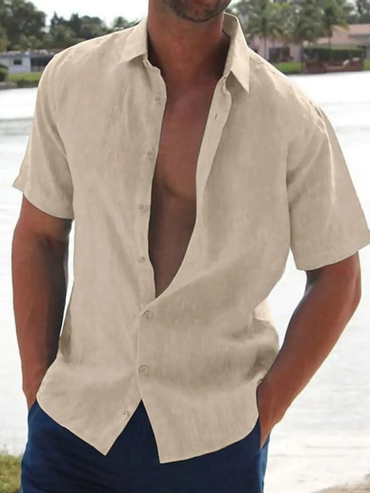 Men's Full Size Button Up Short Sleeve Shirt Plus Size NicholesGifts
