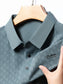 Men's Plus Size Diamond Pattern Textured Polo Shirt nicholesgifts