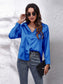 Collared Neck Buttoned Long Sleeve Shirt nicholesgifts