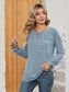 Ruched Round Neck Flounce Sleeve T-Shirt nicholesgifts
